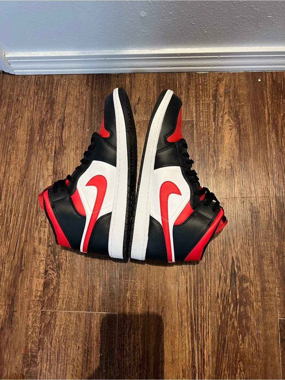 Air Jordan Men’s Mid Top Make Sneakers — Red/Black/White